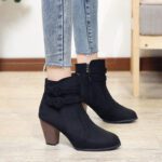 Short tube side zipper artificial short plush boot - Image 2
