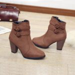 Short tube side zipper artificial short plush boot - Image 6