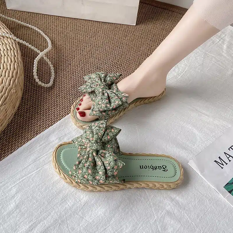 O1CN013HpoqX1knTHIdbMGp_!!2200722934728-0-cib New bow slippers fashion outdoor women - Image 1