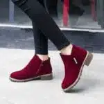 Round toe thick heel short boots for women - Image 2