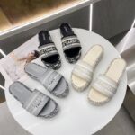 New letter flip flops ins platform sandal