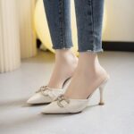 Small French rhinestone high heels