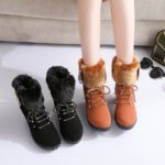 Women's boots rhinestone woolen mouth - Image 2
