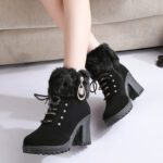 Women's boots rhinestone woolen mouth - Image 3