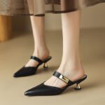Women's baotou half slippers with stilettos