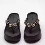 Super high heel rhinestone flip-flops for women - Image 2