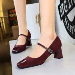 Shallow mouth square head splicing one-word strap rhinestone buckle - Image 2