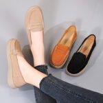 Genuine leather soft-soled loafer shoes