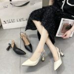 New style fairy pointed toe cap back empty design - Image 2