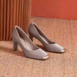 Splicing square head high heels for women - Image 4