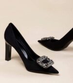 Temperament professional black super high heels women