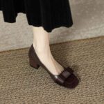 French Chanel style color matching high heels for women - Image 5