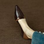 Paris Encounter ~ Temperament Pointed Toe Colorblock Slip-On Shoes Women's - Image 6