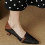 Paris Encounter ~ Temperament Pointed Toe Colorblock Slip-On Shoes Women's - Image 4