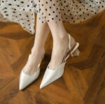 French design niche high-heeled closed-toe sandals for women - Image 3