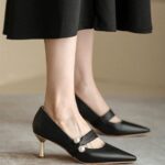 Fairy white French high heels women pointed toe spring and autumn - Image 2