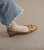 Korean version of toe shoes square head soft bottom women's shoes - Image 3