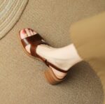 Minimalist style ~ square head open toe sandals for women